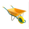 CARRETILLA OBRA AMARILLA 85L. RUEDA IMPINCHABLE