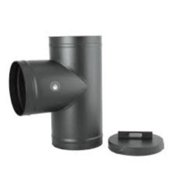 TE PINTADA NEGRO MATE CON TAPON 110MM