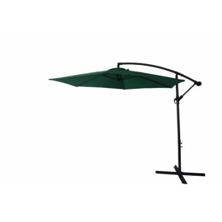 PARASOL LATERAL 3 M. VERDE POSTE ACERO TS50304A