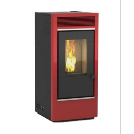 ESTUFA PELLET 12,60KW WIEN S1 PLUS ROJO S3000P