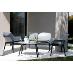 SET PAROS GRIS MESA+2 SILLAS+SILLON