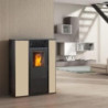 ESTUFA PELLET ALICE S1 COLOR ACERO BEIGE- E7001DV