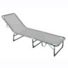CAMA PLEGABLE EN ACERO GRIS Y TEXALINE GRIS