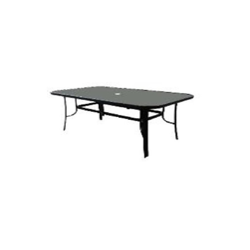 MESA FIJA DE ACERO Y TABLERO CRISTAL 150X90 MESA FIJA DE ACERO Y TABLERO CRISTAL 150X90