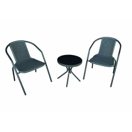 SET BALCON ACERO/POLIPR. GEMMA ANTRACITA SETBAL067