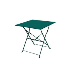 MESA BALCON PLEGAB.ACERO 60X60CM.CORDELIA TURQUESA