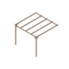 PERGOLA CARMEN ADOSADA 300X300 CM