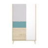 NOVA - MODULO VERTICAL DE 2 PUERTAS Y 1 CAJON - BL