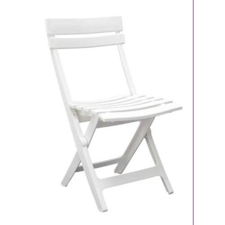 SILLA MIAMI PLEGABLE BLANCO 80X42X50CM. 49036096