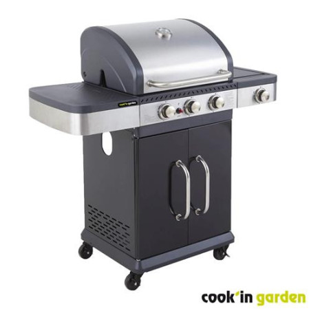 BARBACOA GAS AMERICANO FIDGI 3 QUEMADORES+SIDE