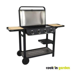 BARBACOA GAS C/PLANCHA FLAVO 76SC CON CARRO AM084T