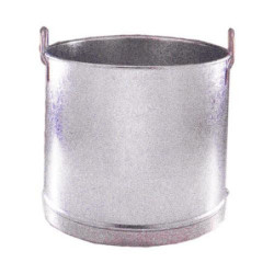 CUBO RECTO GALVANIZADO 2 ASAS LATERALES 14 26 L.
