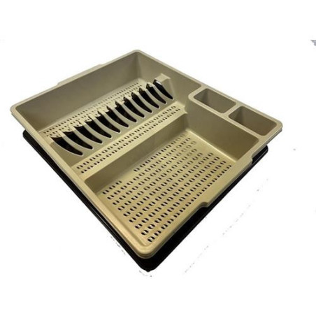 ESCURREPLATOS CON BANDEJA BEIGE