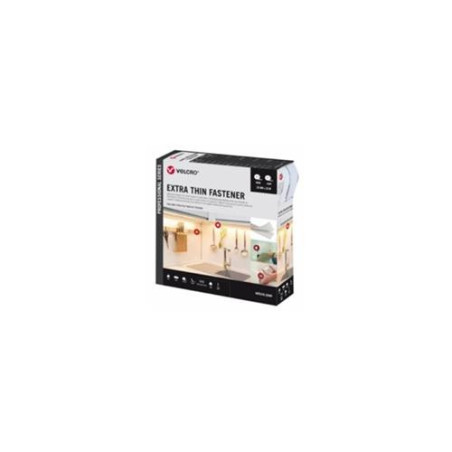 CINTA VELCRO EXTRAFINA BLANCA 20MM ANCHO CAJA 25M.