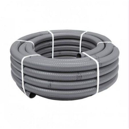 TUBO PVC FLEXIBLE 32MM. 25M. EVACUACION GRIS 3339