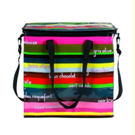 BOLSO ISOTERMICO 37X23X34 CM. RAYAS
