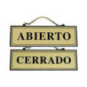 PLACA ABIERTO-CERRADO LATONADO 110