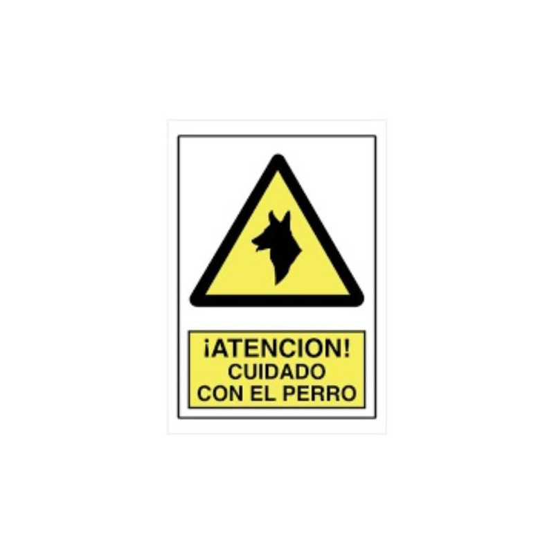 SEÑAL ADVERTENCIA CUIDADO CON EL PERRO