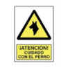 SEÑAL ADVERTENCIA CUIDADO CON EL PERRO