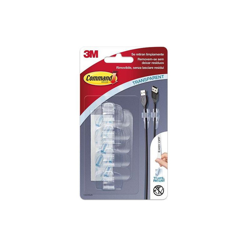 SUJETACABLES COMMAND 4 UNIDAD + 5 TIRAS 17017CLR SUJETACABLES COMMAND 4 UNIDAD + 5 TIRAS 17017CLR