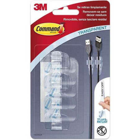 SUJETACABLES COMMAND 4 UNIDAD + 5 TIRAS 17017CLR SUJETACABLES COMMAND 4 UNIDAD + 5 TIRAS 17017CLR