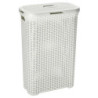 CESTO CON TAPA 40L.NATURAL STYLE BLANCO 193010