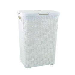 CESTO NATURAL CON TAPA STYLE 60 L. BLANCO 189207