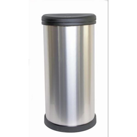 CUBO 40L IML METALIZADO CIERRE TOUCH PLATA 177729