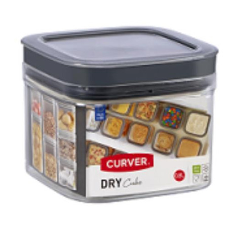 BOTE COCINA DRY CUBE 0,8L GRIS/TRANSPARENTE 234004