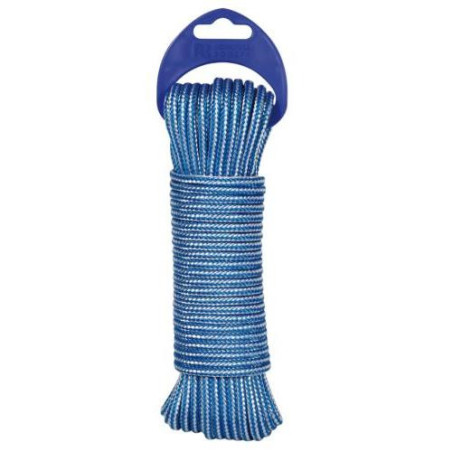 CORDON PP. ALMA TEXTURA 4MM. AZUL/BLANCO 15M.