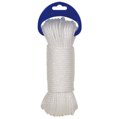 CUERDA CABLEADA PE. 4 CABOS 5 MM. BLANCO 10 M.