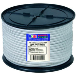 CUERDA ELASTICA POLIESTER 6 MM. BLANCA 200 M.
