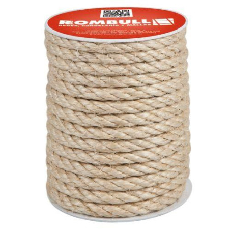 CUERDA CABLEADA SISAL 4 CABOS 8 MM. 25M.