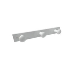 COLGADOR MADERA DE PINO 3 POMOS BLANCO