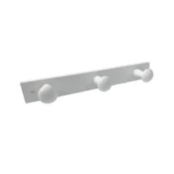COLGADOR MADERA DE PINO 4 POMOS BLANCO