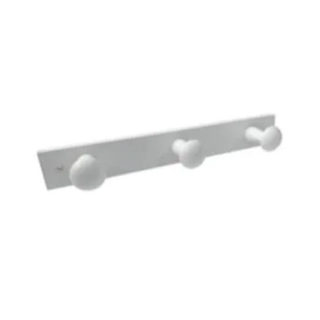 COLGADOR MADERA DE PINO 4 POMOS BLANCO