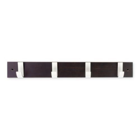 COLGADOR HAYA 4 GANCHOS BLANCO/WENGUE 3704-0