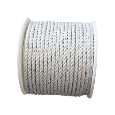 CORDON POL.3 CABOS ALMA TRENZ.10 MM.BCO./AZ.100 M.