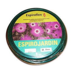 MANGUERA ESPIROJARDIN VERDE 15 MM. (ROLLO 25 M.)