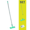 SET MOPA ATRAPAPOLVO+PALO+5 GAMUZAS CLEAN & AWAY