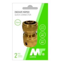 CONECTOR RAPIDO LATON PARA MANGUERA 15MM