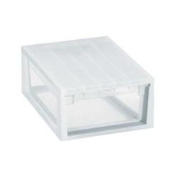 CAJA ORDENACION LIGHT DRAWER M 12L.TRANSPARENTE