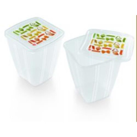 SET 2 HERMETICOS 2 L. CUADR.C/TAPA DECORADA 055020