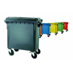 CONTENEDOR 800 L CUERPO MARRON TAPA MARRON