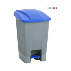 PAPELERA CON PEDAL Y RUEDAS 70L. VERDE 4309