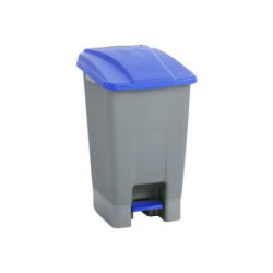 PAPELERA CON PEDAL Y RUEDAS 70L. AZUL 4309