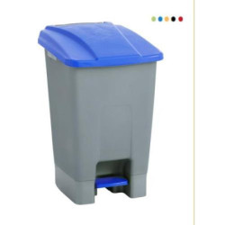 PAPELERA CON PEDAL Y RUEDAS 70L. AMARILLO 4309