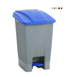 PAPELERA CON PEDAL Y RUEDAS 70L. NEGRO 4309