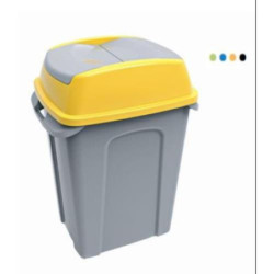 CONTENEDOR CON TAPA BASCULANTE 70L. VERDE 4326