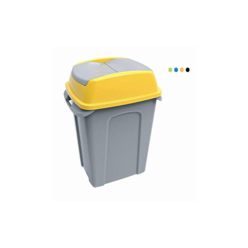 CONTENEDOR CON TAPA BASCULANTE 70L. AZUL 4326